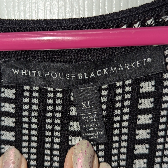 Black and White Peplum Cami - Picture 3 of 4